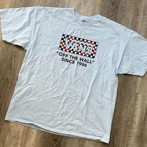 Vans Tee size XXL baby blue, no graphics on the back